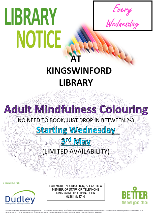 Kingswinford Library - Mindfulness Colouring Session