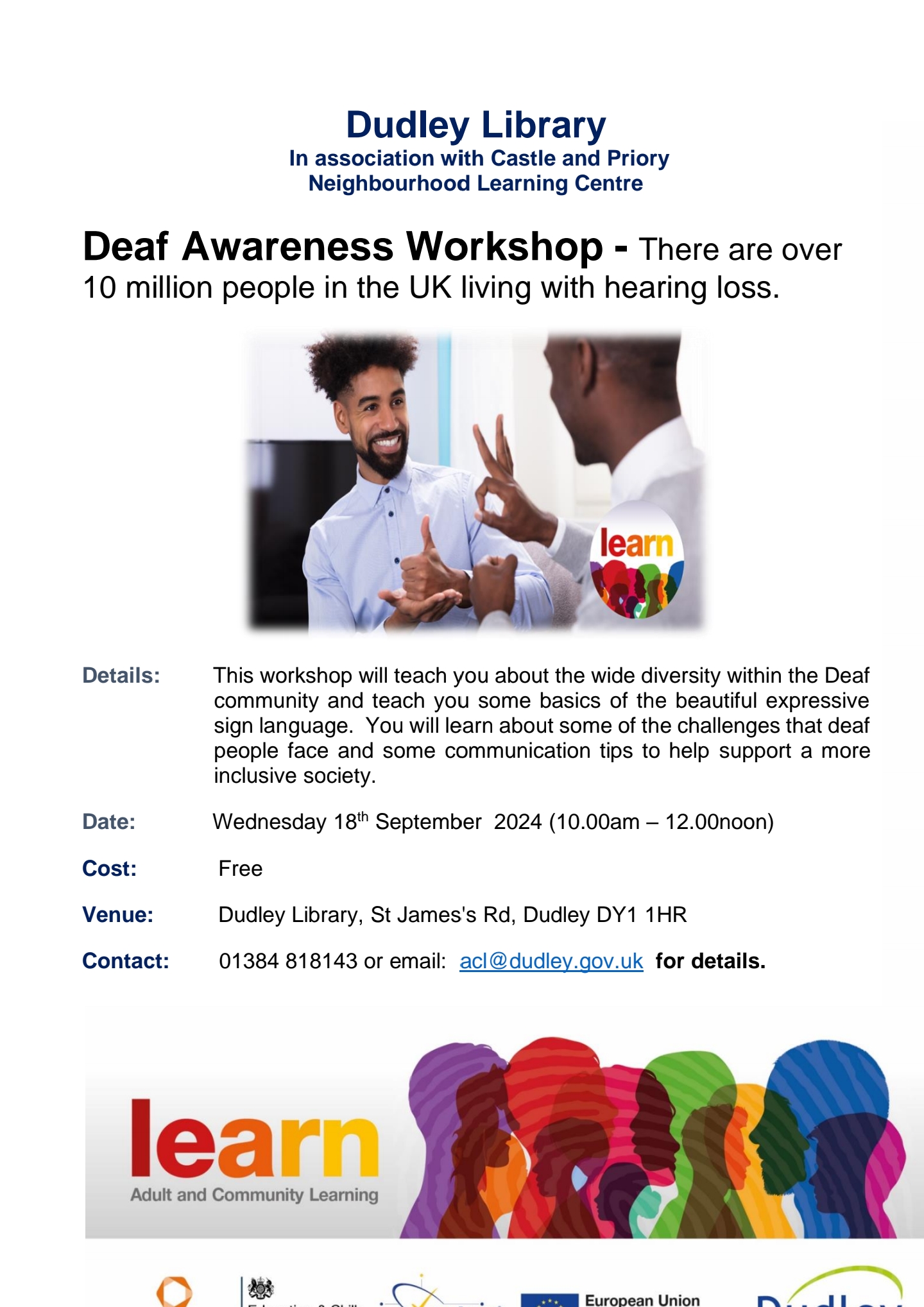 Dudley Library - Deaf Awareness Workshop