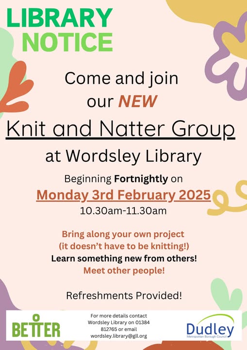 Wordsley Library - Knit and Natter Group Launch Day