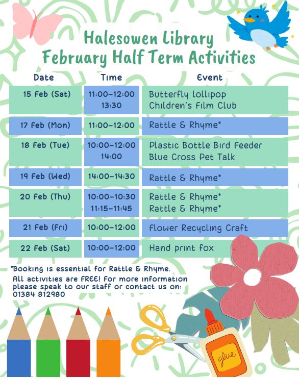 Halesowen Library - Children's Half Term Activities