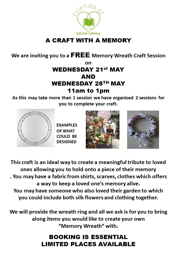 Friends of Gornal Library - A Craft with a Memory