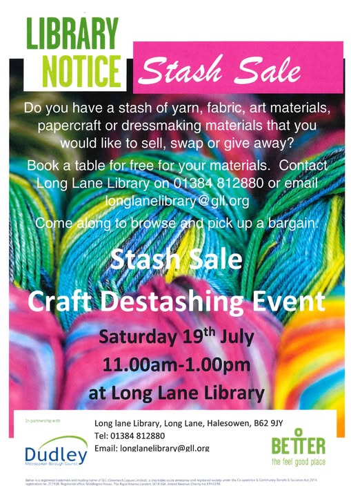 Long Lane Library - Craft Destashing Event
