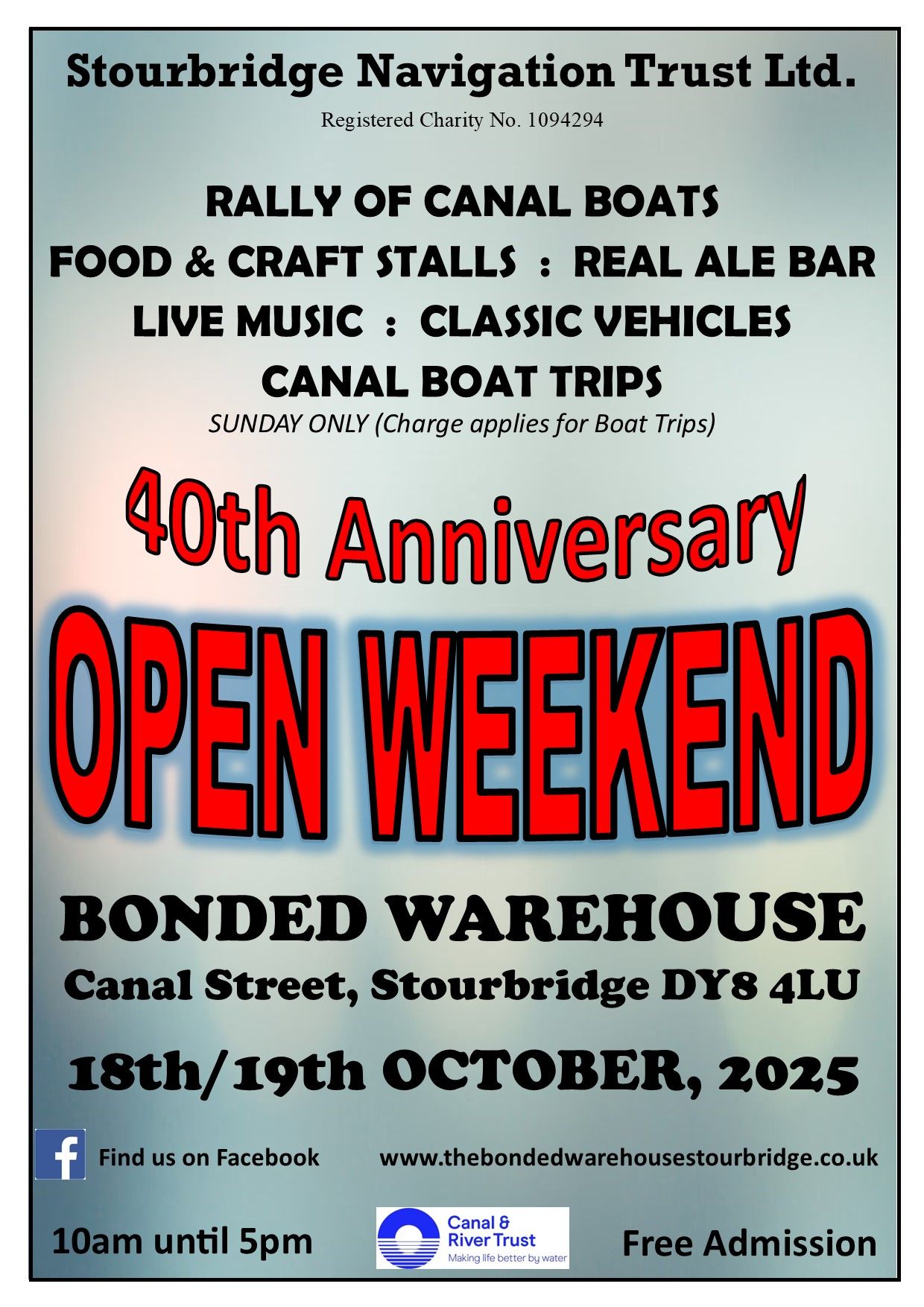 Bonded Warehouse Stourbridge- 40th Anniversary Open Weekend