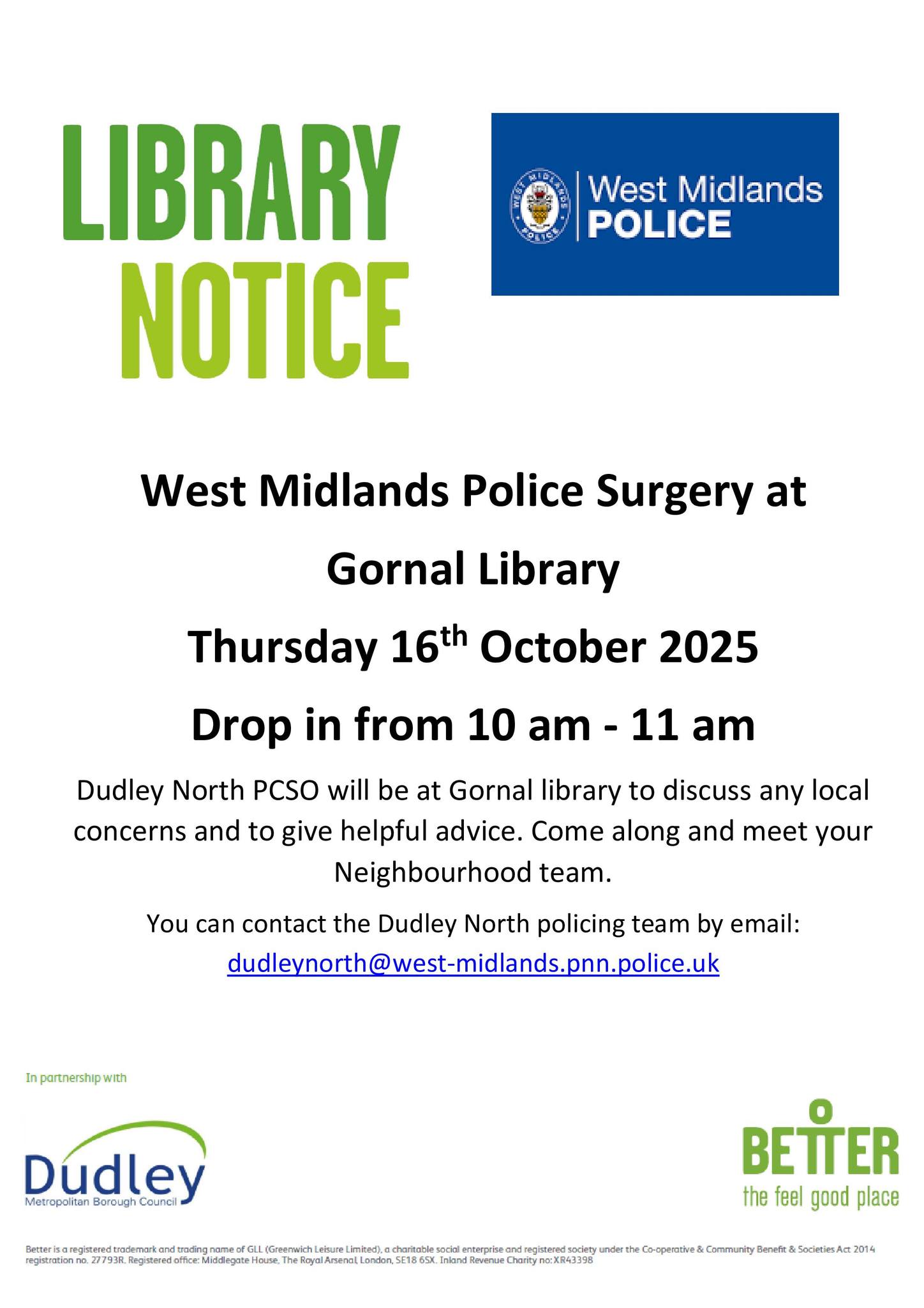 Gornal Library - Police Surgery