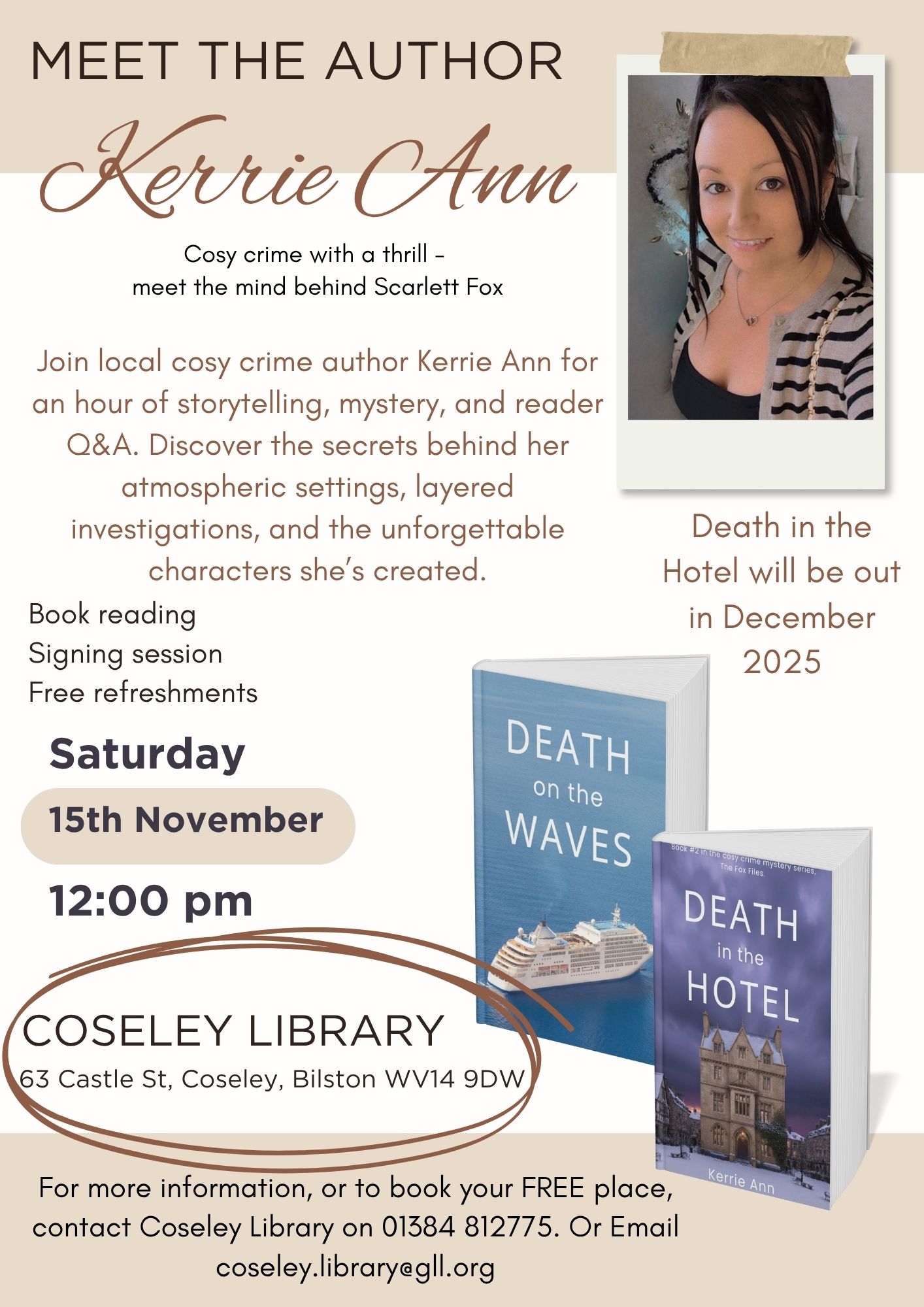 Coseley Library - Author Event: Kerrie Ann