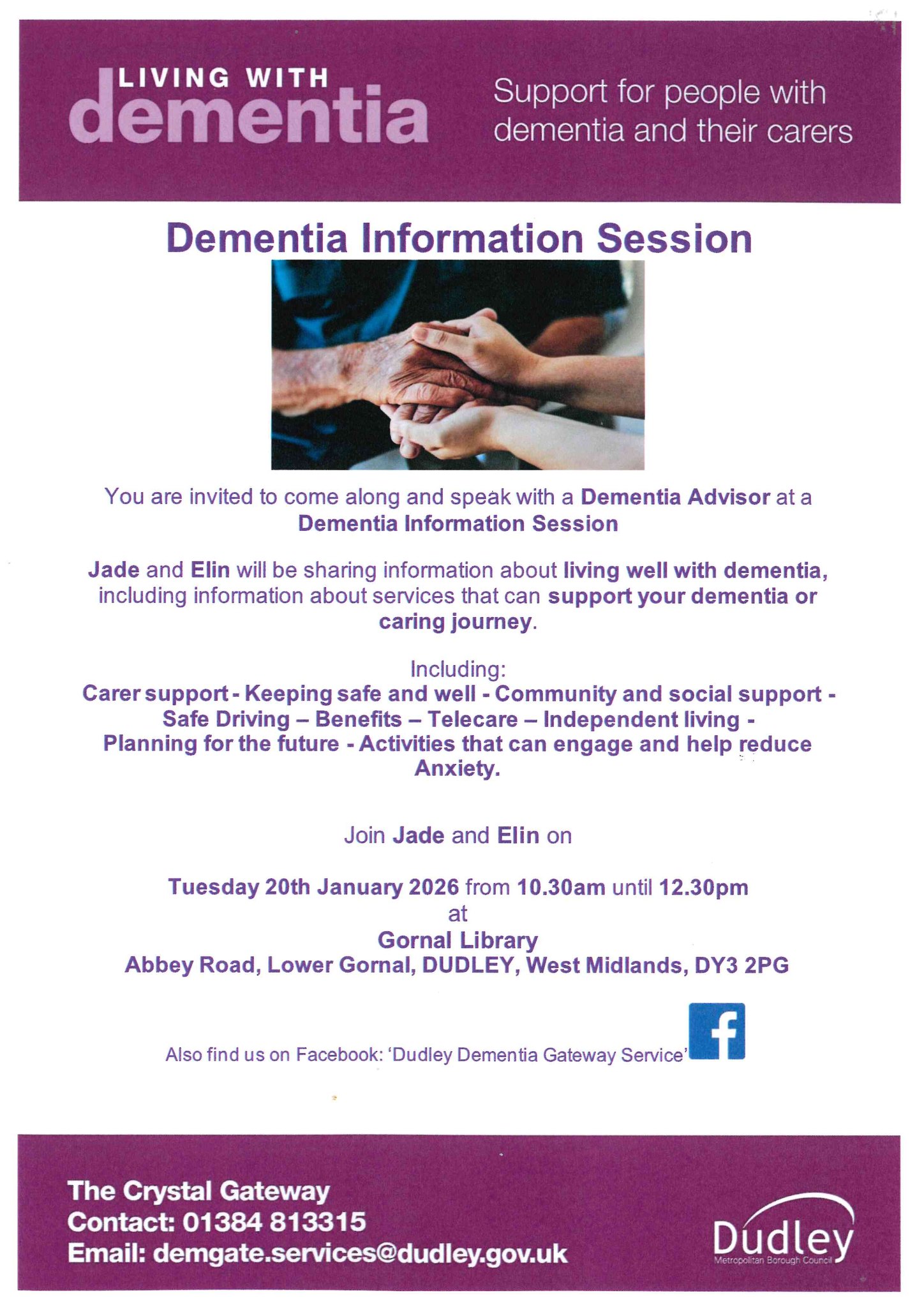 Gornal Library - Dementia Information Session