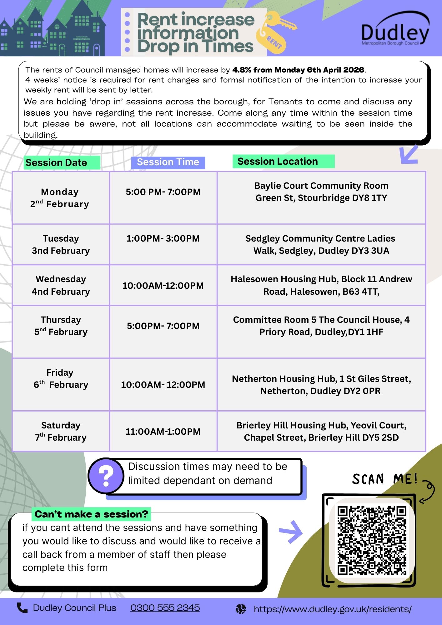 Baylie Court Community Room - Rent Increase Information Drop In