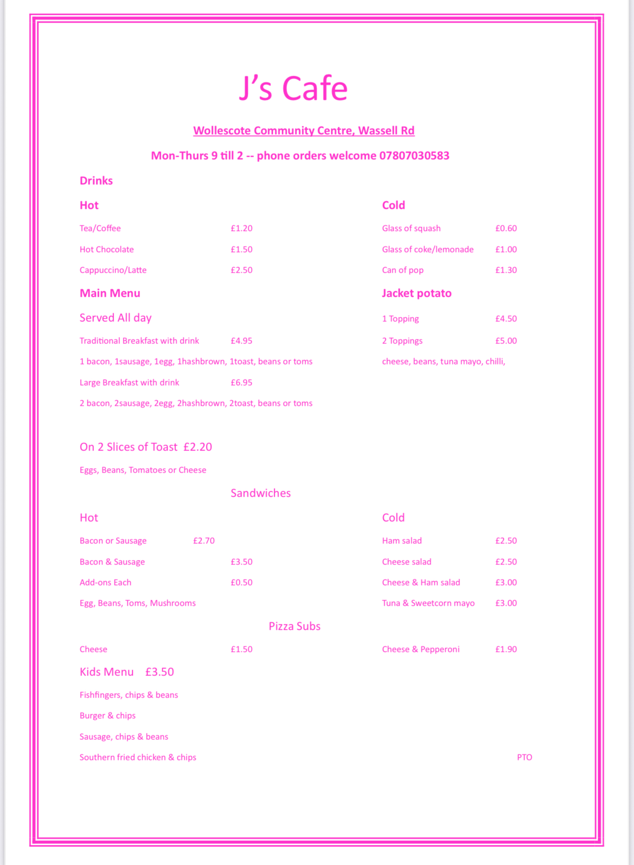 J’s Community Cafe