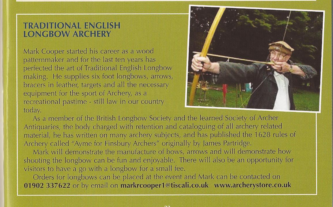 Speakers List - Archery and Local History Subjects