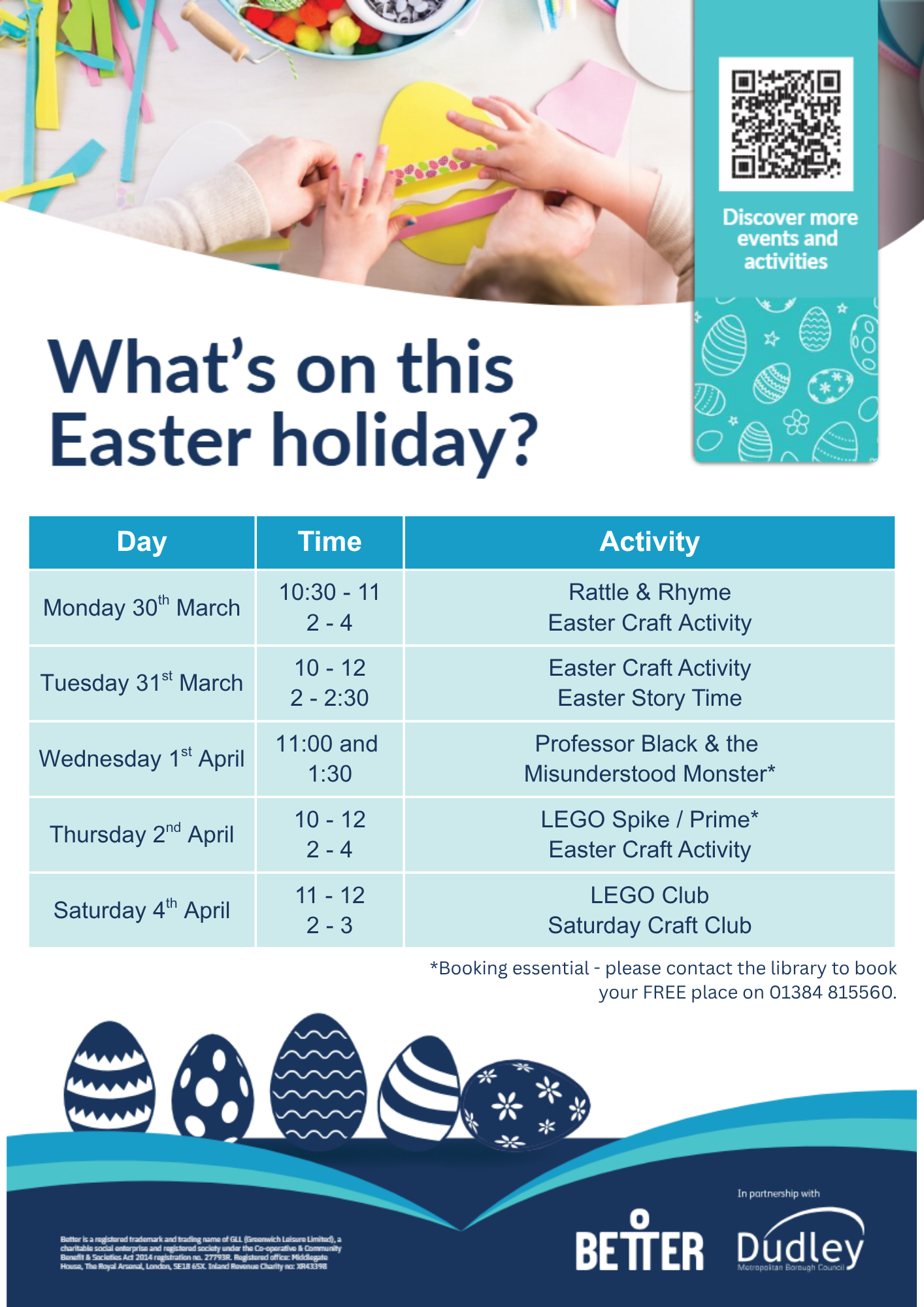 Dudley Library - Children's Easter Holiday Activities