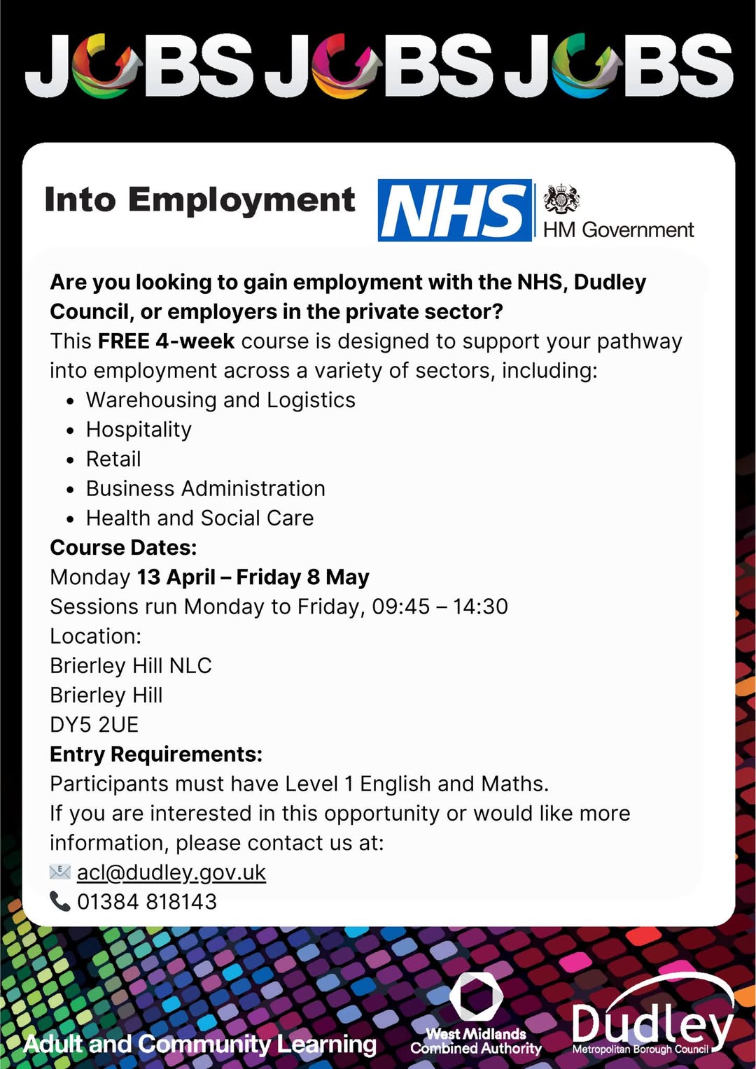 Brierley Hill Neighbourhood Learning Centre - Into Employment