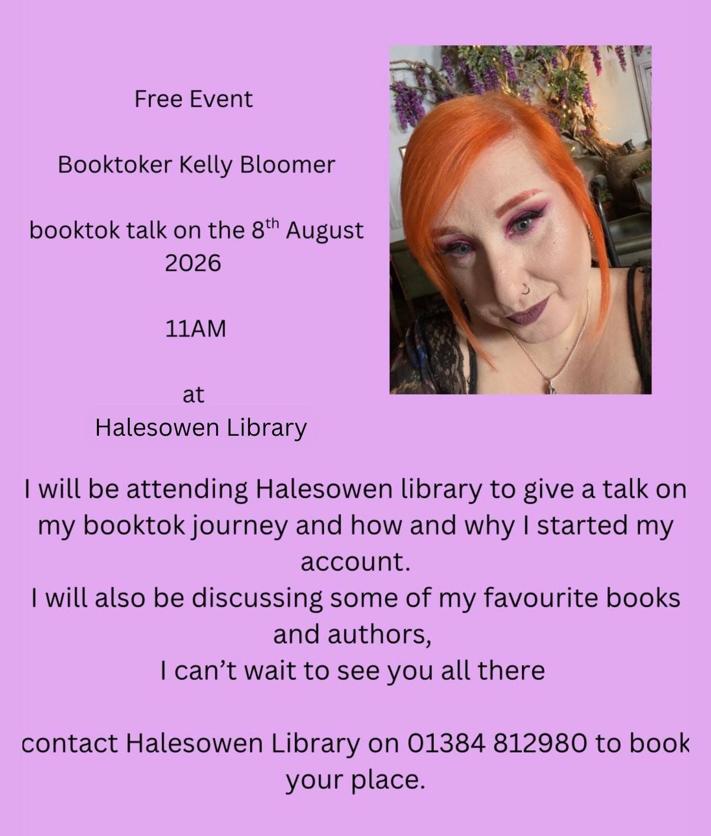 Halesowen Library - Booktoker Kelly Bloomer Visit
