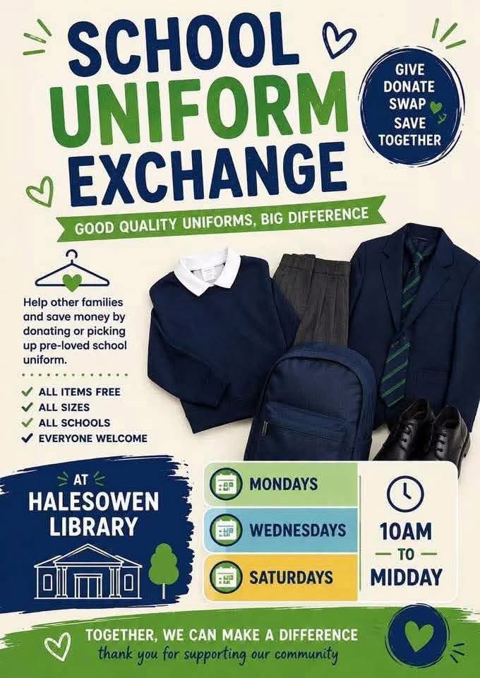 Halesowen Library - School Uniform Exchange